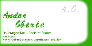 andor oberle business card